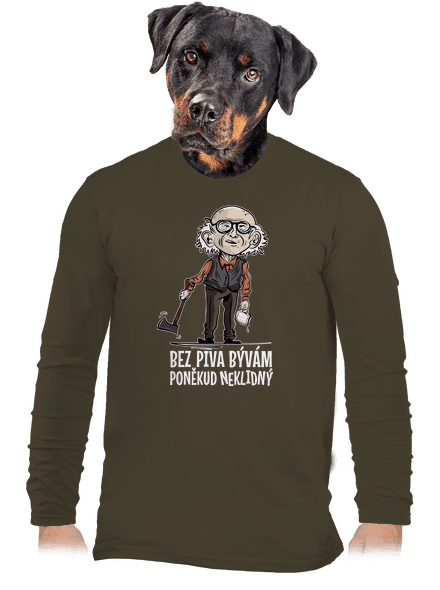 Neklidný bez piva pánske dlhý rukáv Urban Khaki