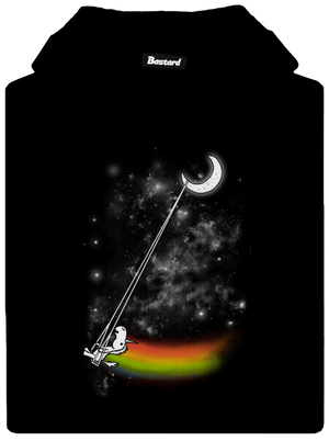 Unicorn Universe pánska mikina klokanka Black