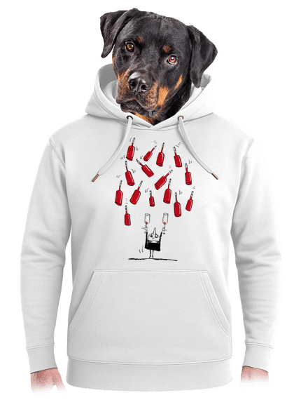Šťastný vinár unisex mikina premium Snowwhite