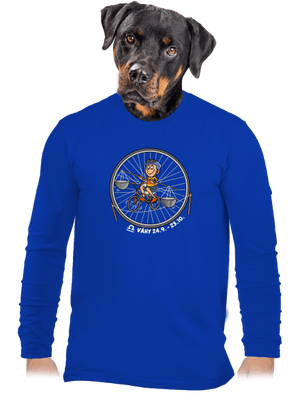 Cyklistický horoskop: Váhy pánske dlhý rukáv Royal Blue