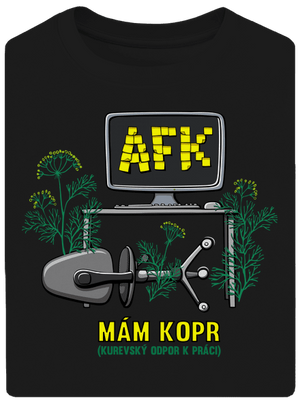 Mám kopr unisex tričko oversized Black