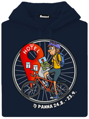 Cyklistický horoskop: Panna pánska mikina klokanka Navy