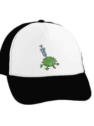 Zapichnutý covid šiltovka truckerka Black cap