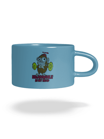 Monkey in my head hrnček makronka Blue Macaron