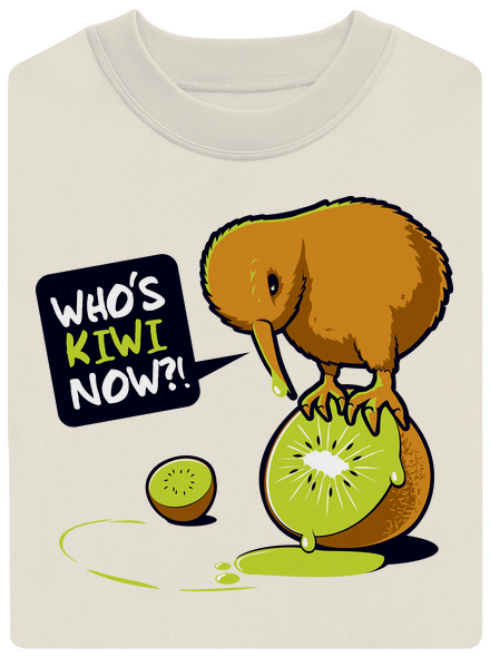 Kiwi unisex mikina bez kapucne Off White