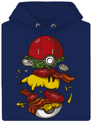 Pokémon burger unisex mikina premium Navy