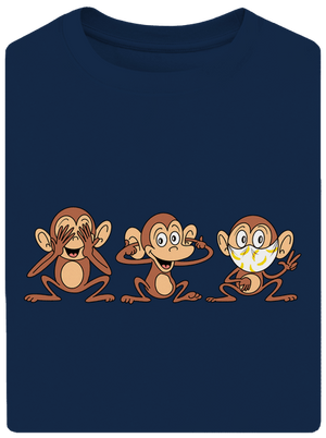 Opičky unisex tričko oversized Midnight Blue
