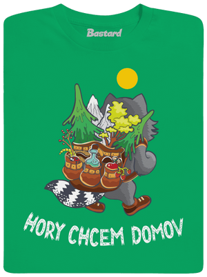 Hory chcem domov pánske tričko Kelly Green