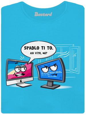 Mac vs. Windows dámske tričko s lemom Blue Atol