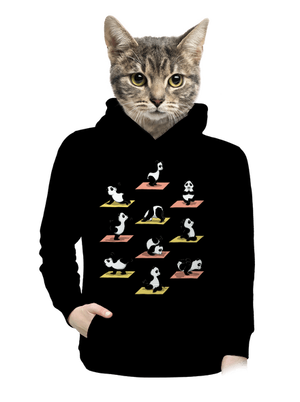 Pandia jóga dámska mikina klokanka Black