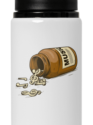 Music Pills flaša na vodu White