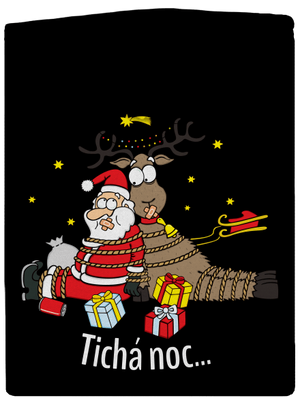 Tichá noc dámska mikina na zips Black