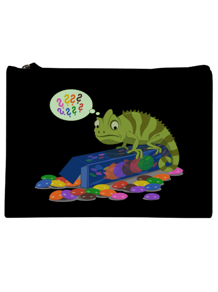 Zmätený chameleón taštička Black