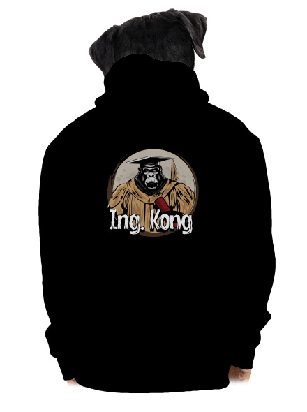 Ing. Kong pánska mikina na zips Black