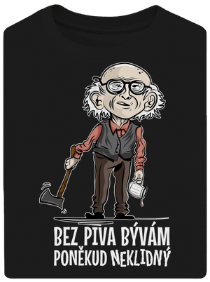 Neklidný bez piva unisex tričko oversized Black