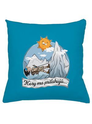 Hory ma priťahujú vankúš Blue Turquoise