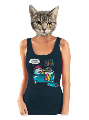 Ako sa stať jednorožcom dámske tielko klasické Navy