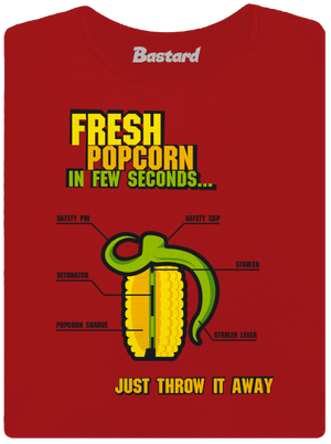Popcorn grenade dámske tričko Red Mal