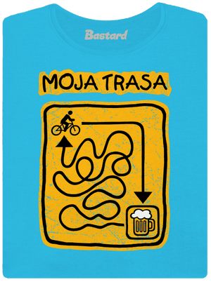 Moja trasa dámske tričko s lemom Blue Atol