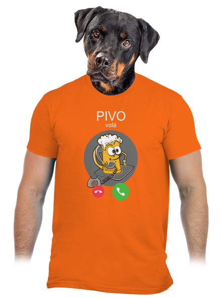Pívo volá pánske tričko Orange