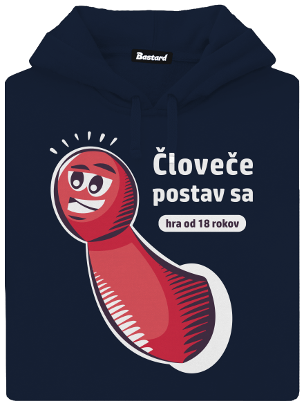 Človeče postav sa pánska mikina klokanka Navy