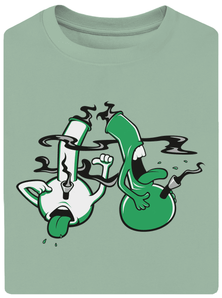 Bongo kašeľ unisex tričko oversized Sage