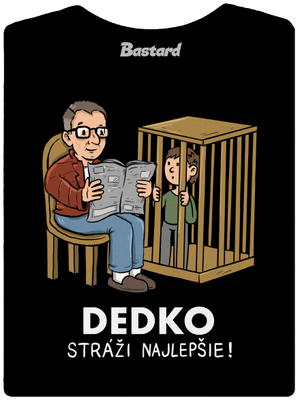 Dedko stráži najlepšie dámske tričko s lemom Black