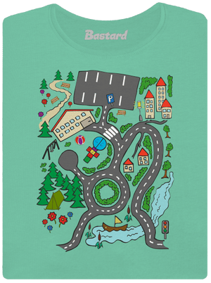 Cesta dámske tričko prémium Mint Mal