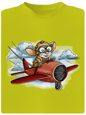 Tryskomyš detské športové tričko Neon Yellow