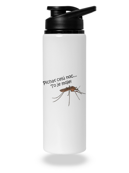 Komár s výdržou flaša na vodu White