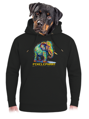 Pixelephant unisex mikina premium Dark Black