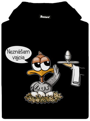 Neznášam vajcia pánska mikina klokanka Black