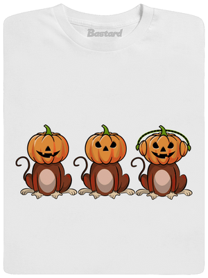 Halloween opičky pánske dlhý rukáv White