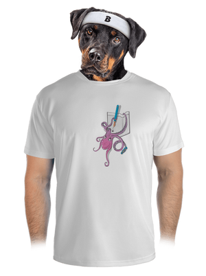 Jednoducho miluje atrament pánske športové tričko White