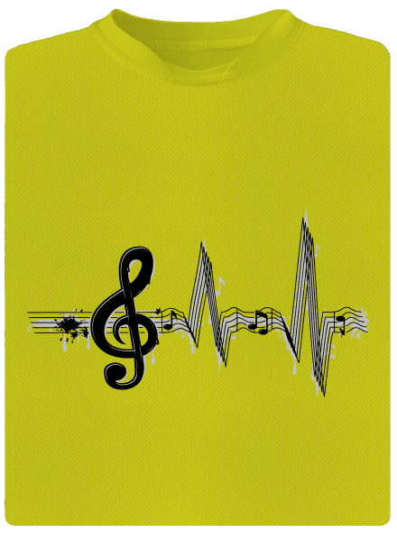 Žijem muzikou detské športové tričko Neon Yellow