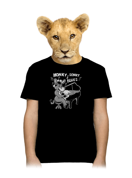 Honky donky blues detské tričko Black