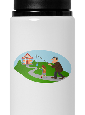 Naspäť do školy flaša na vodu White