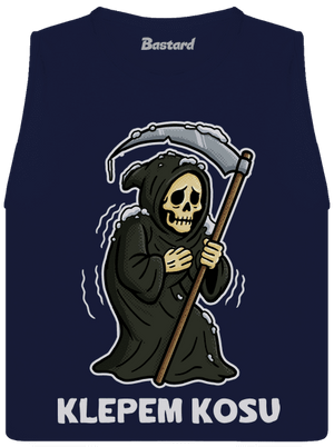 Klepem kosu dámske tielko voľné Navy