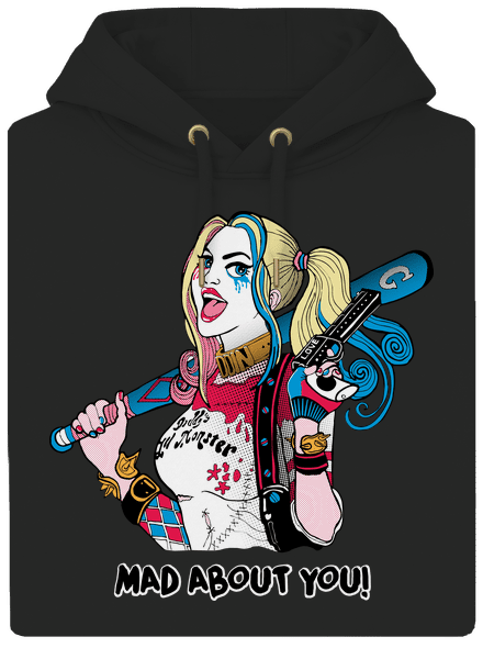 Joker a Harley unisex mikina premium Dark Black
