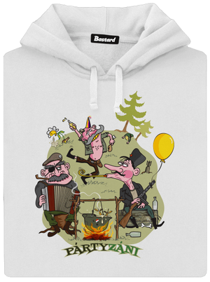 Pártyzáni dámska mikina klokanka White