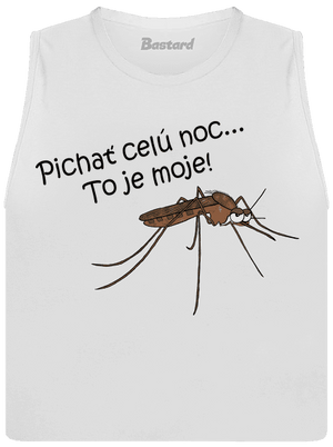 Komár s výdržou dámske tielko voľné White