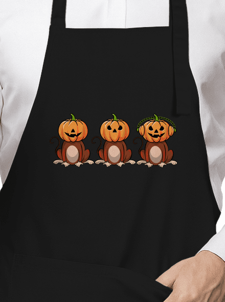 Halloween opičky zástera Black