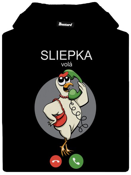 Sliepka volá pánska mikina klokanka Black