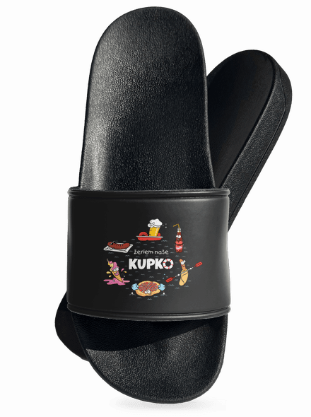 Slovenské kupko šľapky Black