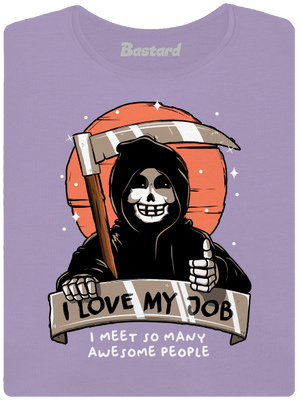 I love my job dámske tričko s lemom Lavender