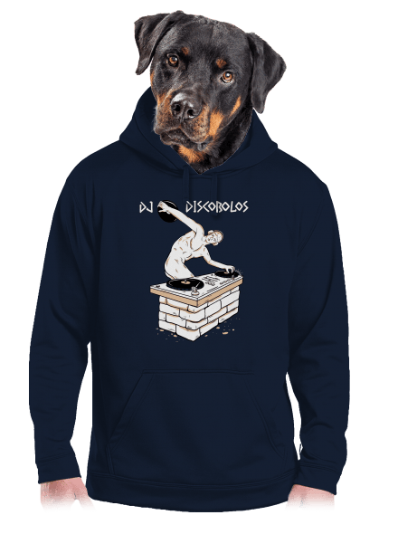 DJ Discobolos pánska mikina klokanka Navy