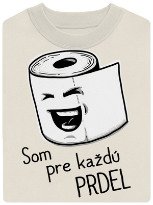 Prdel unisex mikina bez kapucne Off White