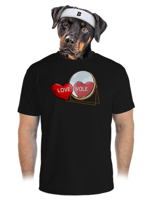 Love vole pánske športové tričko Black
