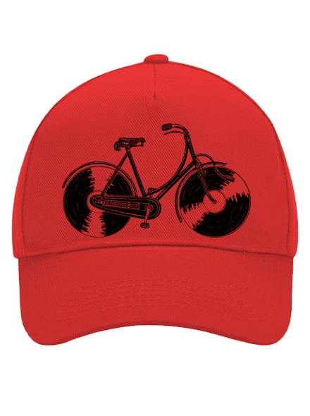 Gramofónový bicykel šiltovka baseballka Classic Red