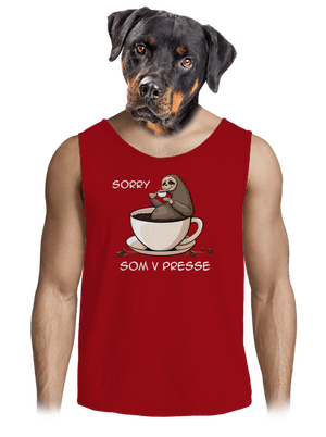 V presse pánske tielko Red